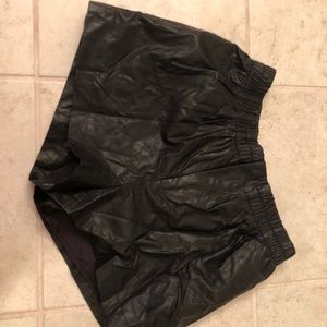 Pleather shorts
